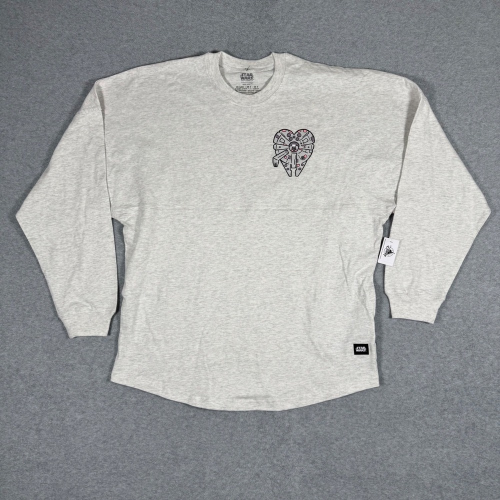 NWT Star Wars Spirit Jersey Shirt Size S I Love You Millennium Falcon Heart
